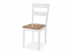 Juego de comedor de MDF y madera de caucho 3 piezas Mesa Alta