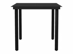 Clicnbuy Juego de comedor jardín 5 piezas ratán sintético marrón