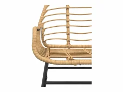 Clicnbuy Juego de comedor jardín 5 piezas ratán sintético marrón