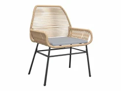 Clearance Juego de comedor jardín 5 piezas cojines ratán sintético marrón Comedores De Jardín