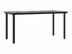 Clearance Juego de comedor jardín 5 piezas cojines ratán sintético marrón Comedores De Jardín