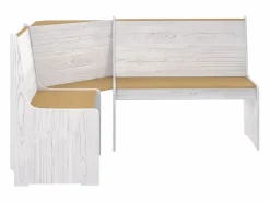 Discount Juego de comedor REINE 3 pzas madera maciza pino marrón blanco Mesa Alta