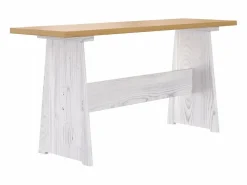 Discount Juego de comedor REINE 3 pzas madera maciza pino marrón blanco Mesa Alta