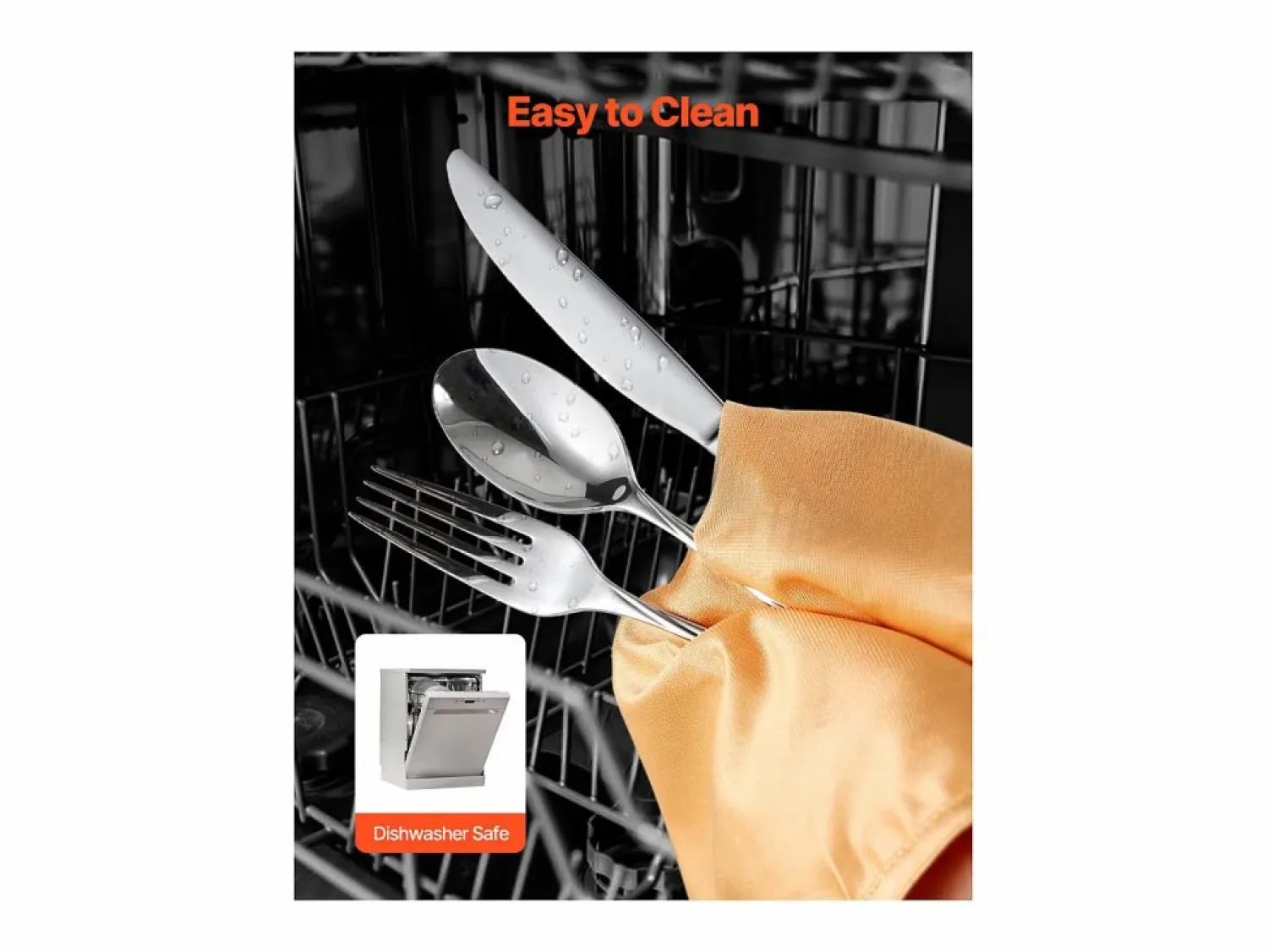 Online Juego de Cubiertos SucceBuy Juego de Cubiertos de Acero Inoxidable de 45 Piezas, para 8 Personas, para Utensilios de Cocina.