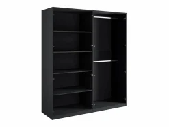 Best Juego de dormitorio MONDO – estructurado y dorado – Cama 160x200 con somier + Armario + Cómoda + 2 mesitas de noche Dormitorio Completo