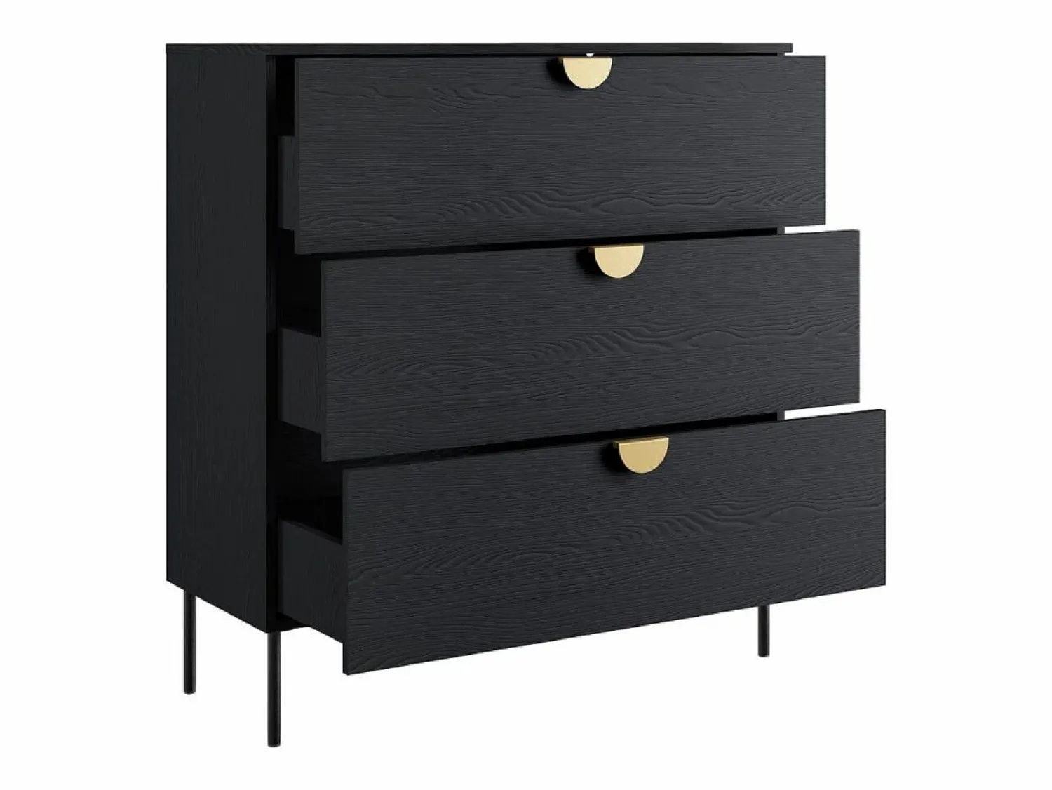 Best Juego de dormitorio MONDO – estructurado y dorado – Cama 160x200 con somier + Armario + Cómoda + 2 mesitas de noche Dormitorio Completo