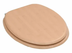 Online Helloshop26 Juego de dos asientos de inodoro con tapa MDF diseño bambú 02_0002963 Marru00f3n