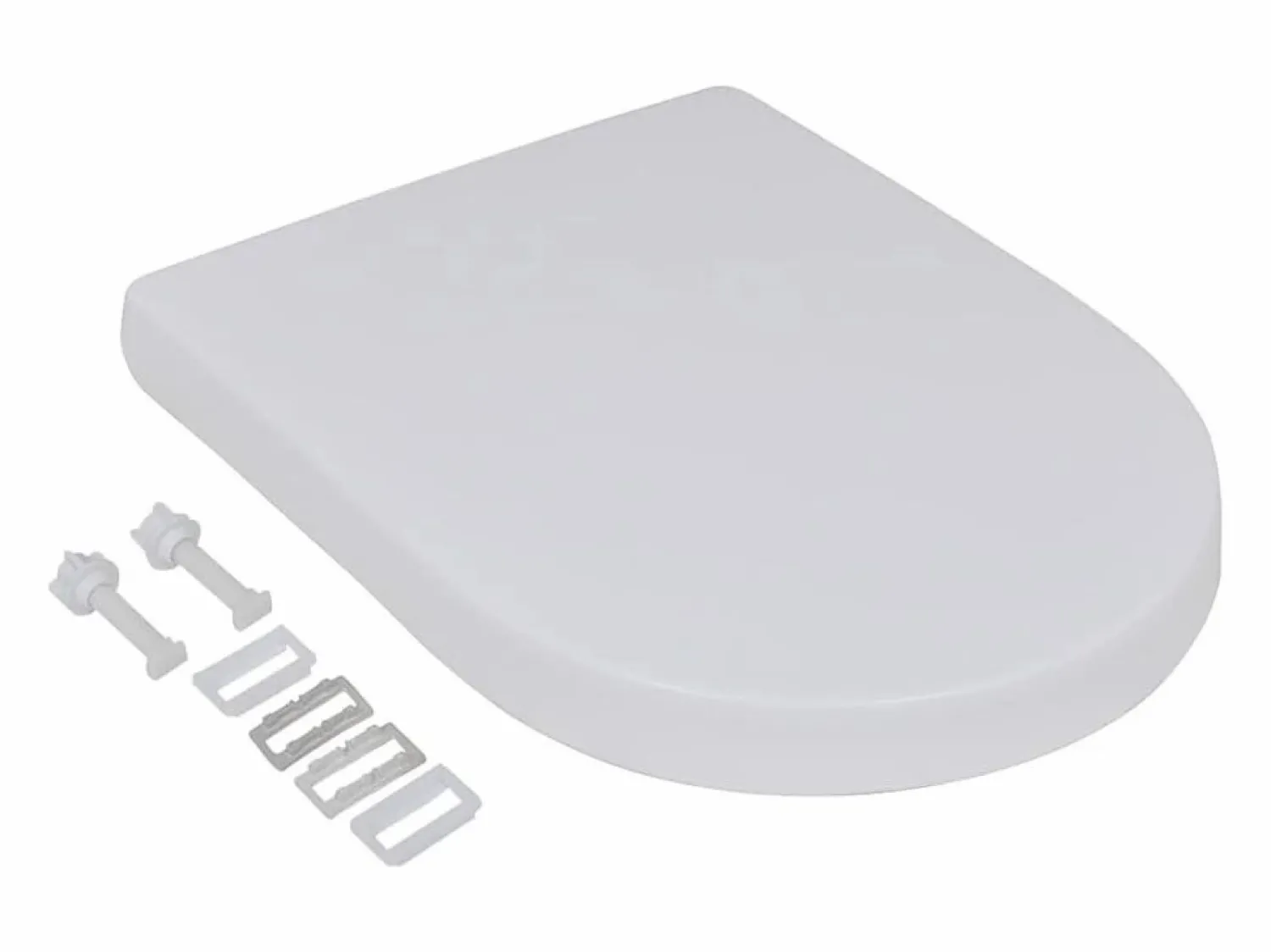 New Helloshop26 Juego de dos asientos de inodoro con tapa de plástico 02_0002956 Blanco