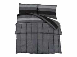 Discount Juego de funda nórdica algodón oscuro 135x200 cm ES561512 Gris