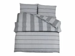 Clearance Juego de funda nórdica algodón 200x200 cm ES838675 Gris
