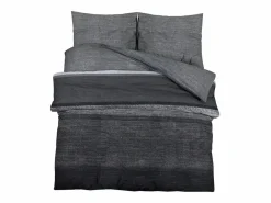 Clearance Juego de funda nórdica algodón oscuro 220x240 cm ES229172 Gris