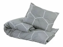 New Juego de funda nórdica algodón 240x220 cm ES443442 Gris
