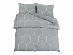 Outlet Juego de funda nórdica algodón 200x200 cm ES679455 Gris