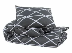 Clearance Juego de funda nórdica algodón 140x200 cm ES796712 Gris
