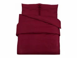Sale Juego de funda nórdica microfibra ligera burdeos 260x240 cm ES737391 Ropa De Cama|Juego De Sábanas