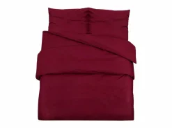 Juego de funda nórdica microfibra ligera burdeos 200x200 cm ES971218 Rojo