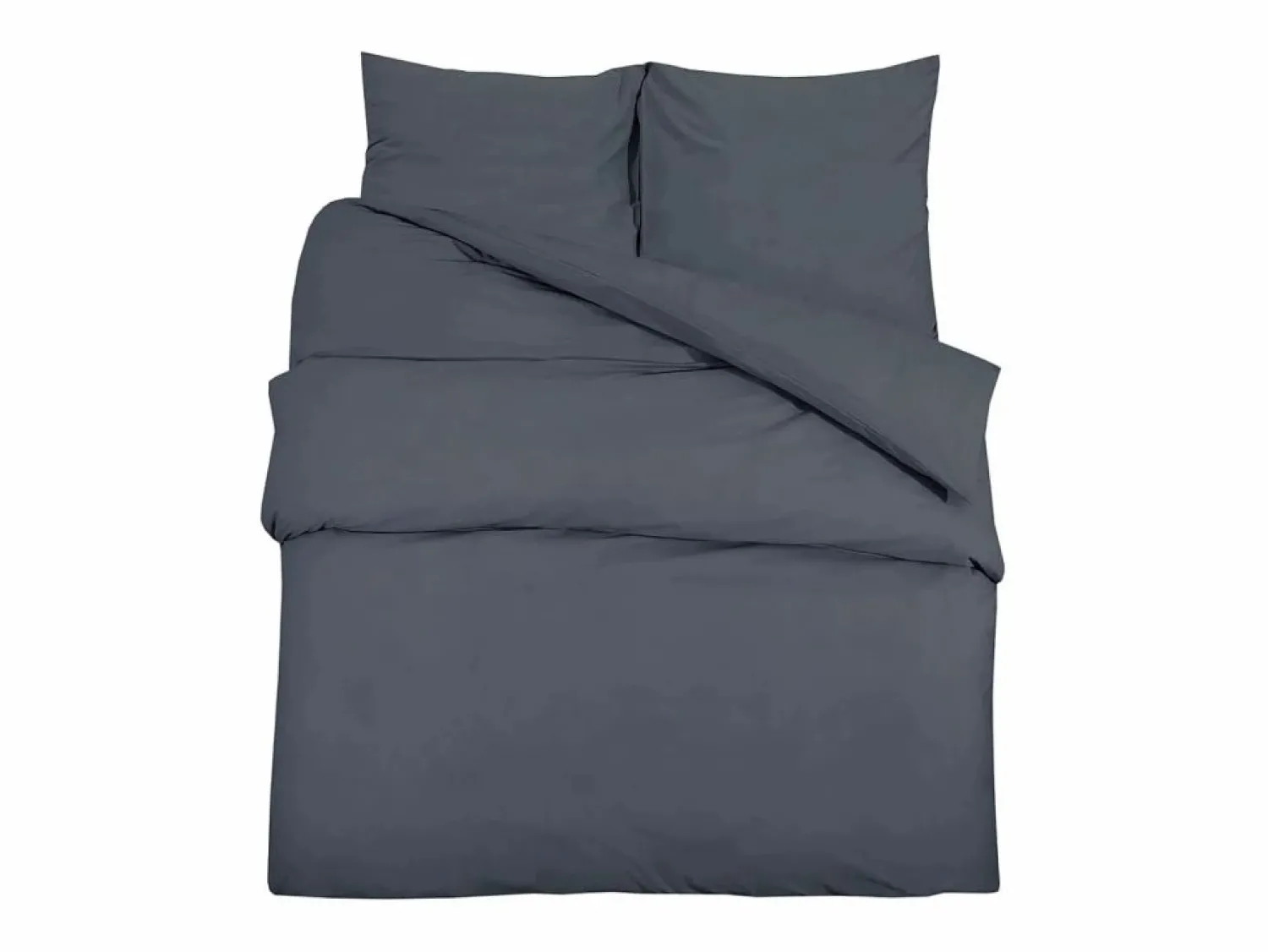 Sale Juego de funda nórdica microfibra ligera antracita 240x220 cm ES623732 Gris antracita