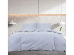 Juego de funda nórdica microfibra ligera 140x200 cm ES106372 Gris