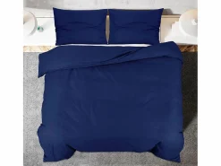 Discount Juego de funda nórdica microfibra ligera marino 200x200 cm ES818559 Ropa De Cama|Juego De Sábanas