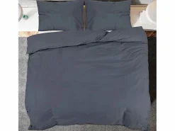 Sale Juego de funda nórdica microfibra ligera antracita 200x200 cm ES848254 Ropa De Cama|Juego De Sábanas