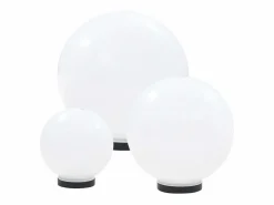 Juego de lámparas de bola LED 3 pzas esféricas 20/30/40 cm PMMA ES100005