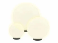 Juego de lámparas de bola LED 3 pzas esféricas 20/30/40 cm PMMA ES100005