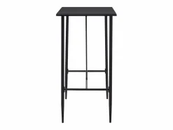 vidaxl Juego de mesa alta y taburetes 5 piezas tela negra