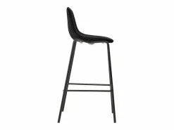 vidaxl Juego de mesa alta y taburetes 5 piezas tela negra