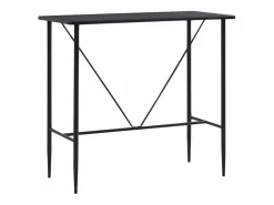 New vidaxl Juego de mesa alta y taburetes 5 piezas tela oscuro Gris