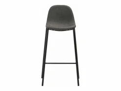 New vidaxl Juego de mesa alta y taburetes 5 piezas tela oscuro Gris