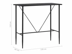 Outlet Juego de mesa alta y taburetes 5 piezas plástico Mesa Alta