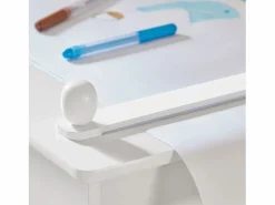 Sobuy Juego de Mesa y Silla Infantil de Madera Escritorio Infantil con 3 Portalápices KMB60-W ES
