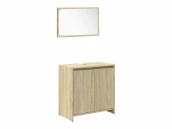 vidaxl Juego de muebles de baño 4 pzas contrachapada roble Sonoma