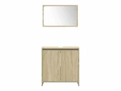 vidaxl Juego de muebles de baño 4 pzas contrachapada roble Sonoma