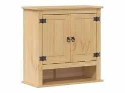 Hot vidaxl Juego de muebles de baño Corona 3 pzas madera maciza pino Marru00f3n