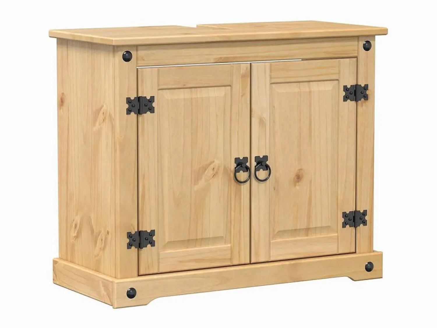 Online Juego de muebles de baño Corona 4 pzas madera maciza pino Estantería Sobre Inodoro