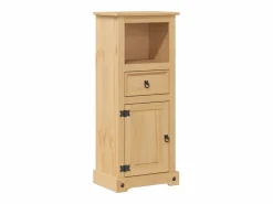 Online Juego de muebles de baño Corona 4 pzas madera maciza pino Estantería Sobre Inodoro