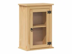 Discount vidaxl Juego de muebles de baño Corona 3 pzas madera maciza pino Marru00f3n