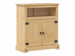 vidaxl Juego de muebles de baño Corona 3 pzas madera maciza pino