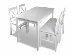 Hot vidaxl Juego de muebles de comedor 5 piezas Blanco