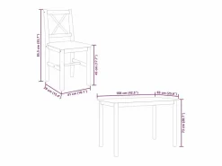 Hot vidaxl Juego de muebles de comedor 5 piezas Blanco