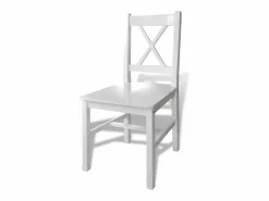 Hot vidaxl Juego de muebles de comedor 5 piezas Blanco