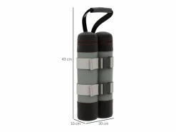 Outlet Juego de sacos de arena para pabellón, 4 piezas, Oxford, , con asas (20x10x43 cm) Negro