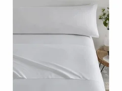 Outlet Juego de Sábanas Blancas 3 Piezas Cama 90cm Tacto Extrasuave Descansin Blanco