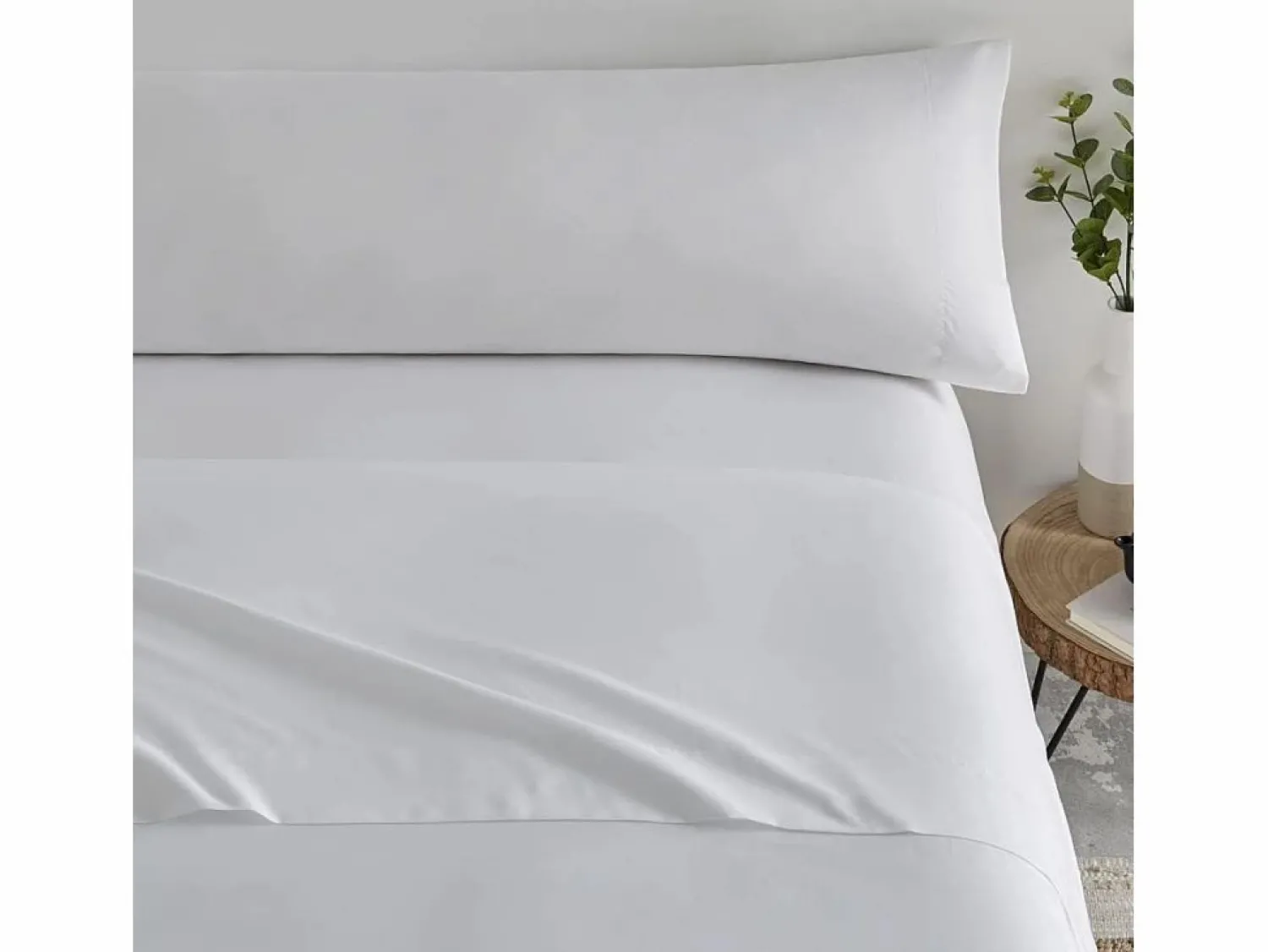 Clearance Juego de Sábanas Blancas 3 Piezas Cama 105cm Tacto Extrasuave Descansin Ropa De Cama|Juego De Sábanas