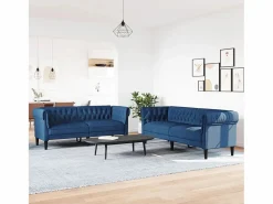 Online Clicnbuy Juego de sofás 2 piezas tela Azul