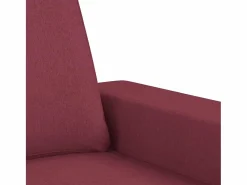 New Juego de sofás 4 piezas tela tinto Conjunto Sofás