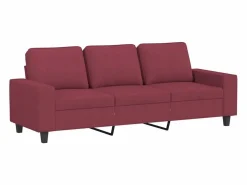 Sale Juego de sofás 2 piezas tela tinto Conjunto Sofás
