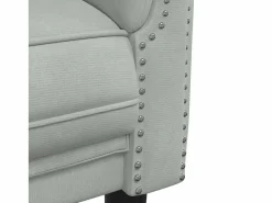 Clicnbuy Juego de sofás 2 piezas terciopelo claro