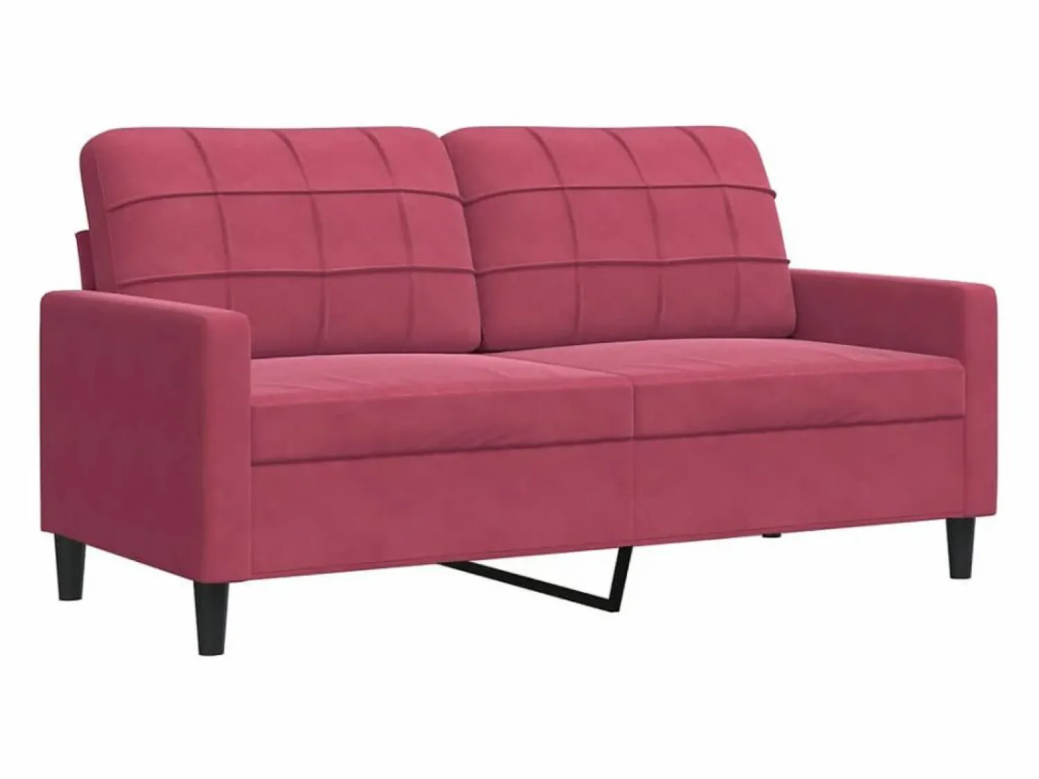 Best Juego de sofás con cojines 2 piezas terciopelo tinto Conjunto Sofá Y Sillón